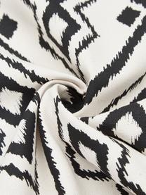 Funda de cojín Delilah, estilo boho, 100% algodón, Blanco, negro, An 45 x L 45 cm