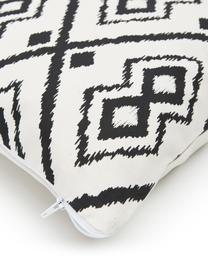 Funda de cojín Delilah, estilo boho, 100% algodón, Blanco, negro, An 45 x L 45 cm