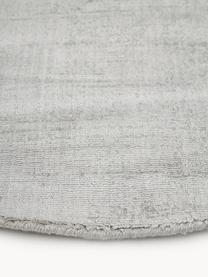 Tapis rond en viscose tissé main Jane, Gris clair, Ø 250 cm (taille XL)