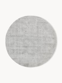 Tapis rond en viscose tissé main Jane, Gris clair, Ø 250 cm (taille XL)