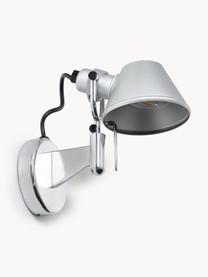 Wandstrahler Tolomeo Micro Faretto, verstellbar, Aluminium, beschichtet, Silberfarben, B 21 x H 20 cm