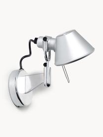 Spot mural Tolomeo Micro Faretto, réglable, Aluminium, enduit, Argenté, larg. 21 x haut. 20 cm