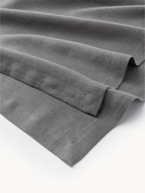 Mantel de lino Ruta, Gris oscuro, De 4 a 6 comensales (L 170 x An 130 cm)