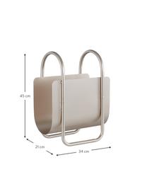 Metall-Zeitschriftenhalter Sheridan, Metall, Silberfarben, B 34 x H 45 cm