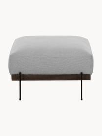 Pouf Brooks, Tissu gris, larg. 80 x haut. 43 cm