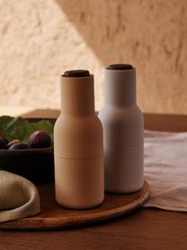 Moulin à sel et à poivre design avec couvercle en noyer Bottle Grinder, 2 élém., Pêche, vieux rose, foncé bois, Ø 8 x haut. 21 cm