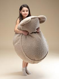 Pouf pour enfants en peluche Bear, Peluche beige clair, larg. 60 x prof. 70 cm