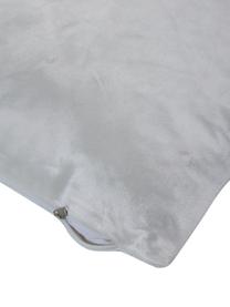 Housse de coussin 50x50 velours Simone, 3 élém., 100 % velours de polyester, Gris, gris foncé, blanc cassé, larg. 50 x long. 50 cm