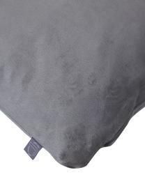 Housse de coussin 50x50 velours Simone, 3 élém., 100 % velours de polyester, Gris, gris foncé, blanc cassé, larg. 50 x long. 50 cm