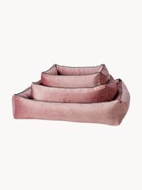 Panier en velours pour chien Glam, tailles variées, Vieux rose, gris foncé, larg. 68 x prof. 55 cm