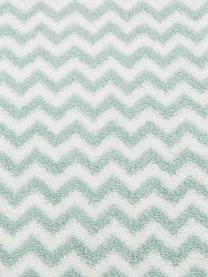 Toallas en zigzag Liv, 2 uds., Verde, blanco, Toalla tocador, An 30 x L 50 cm, 2 uds.