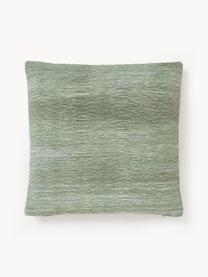 Housse de coussin 40x40 texturée Aline, 100 % polyester, Vert clair, larg. 40 x long. 40 cm