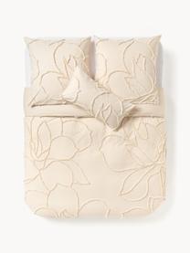 Housse de couette en percale de coton Madeline, Beige clair, larg. 200 x long. 200 cm