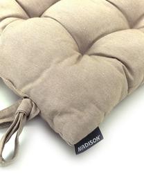 Coussin de chaise beige uni Panama, Beige, larg. 45 x long. 45 cm