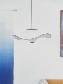 Závěsné LED svítidlo z přírodního vlákna Flying, Bílá, Ø 58 cm, V 27 cm