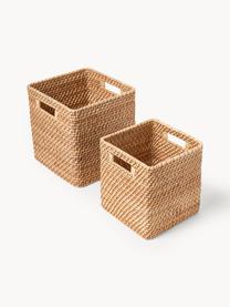 Set di 2 cesti Lurdes, Rattan, Marrone chiaro, Set in varie misure