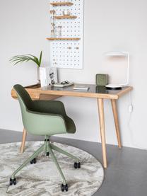Chaise de bureau en tissu bouclé Albert, hauteur ajustable, Tissu bouclé vert, larg. 59 x prof. 52 cm