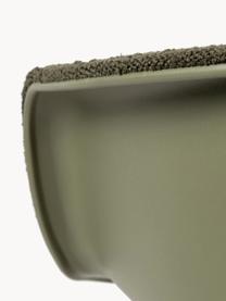 Bouclé bureaustoel Albert, in hoogte verstelbaar, Bekleding: 100% polyester, Frame: aluminium, gepolijst, Zitvlak: 100% polypropyleen, Bouclé groen, B 59 x D 52 cm
