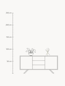 Kleine Tripod Tischlampe Erik mit Glasschirm, Lampenschirm: Glas, Lampenfuß: Metall, lackiert, Weiß, Goldfarben, Ø 15 x H 33 cm