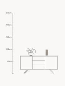 Lámpara de mesa pequeña regulable Pasteri, Pantalla: poliéster, Cable: plástico, Greige, plateado, Ø 12 x Al 26 cm