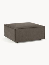 Pouf en bouclette Lennon, Bouclette grège, larg. 88 x prof. 88 cm