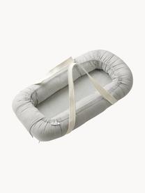 Babynast portatile in cotone Gro, Rivestimento: 100% cotone Imbottitura, Grigio, bianco, rigato, Larg. 45 x Lung. 84 cm