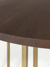 Tavolo rotondo in legno di mango Luca, in verie misure, Struttura: metallo verniciato a polv, Legno di mango, dorato, Ø 120 cm