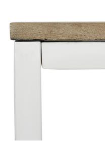 Banco de madera maciza Raw, Asiento: madera de mango maciza, c, Estructura: metal con pintura en polv, Asiento: madera de mango, Estructura: blanco mate, An 170 x Al 47 cm