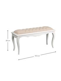 Banco Amandine, Blanco, beige, An 103 x Al 38 cm