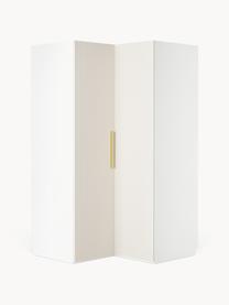 Armoire d'angle modulaire Simone, larg. 115 cm, Bois, beige, Module d'angle : larg. 115 x haut. 200 cm