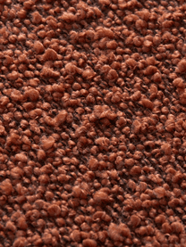 Sgabello in bouclé color terracotta Karl, Rivestimento: 92% poliestere, 8% cotone, Struttura: legno, Terracotta, Larg. 82 x Alt. 45 cm
