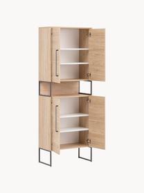 Bad-Hochschrank Rosalie in Eichenholz-Optik, B 65 cm, Beige, Eichenholz-Optik, B 65 x H 183 cm