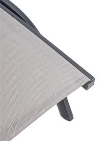 Ligstoel Cleo, Frame: gepoedercoat aluminium, Wieltjes: kunststof, Taupe, donkergrijs, zwart, B 70 x D 193 cm