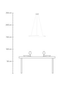 Grande suspension LED moderne Breda, Blanc, Ø 70 x haut. 200 cm