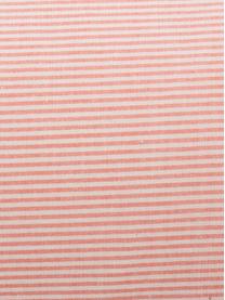 Parure copripiumino in cotone Stripes, Terracotta, crema, 155 x 260 cm + 1 federa + 1 lenzuolo con angoli