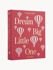 Álbum de fotos Dream Big Little One, Funda: tela de algodón, cartón g, Rojo, blanco, dorado, An 33 x Al 27 cm