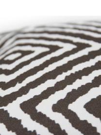 Kissenhülle Henry mit grafischem Muster, 100% Baumwolle, Weiß, Schwarz, 45 x 45 cm