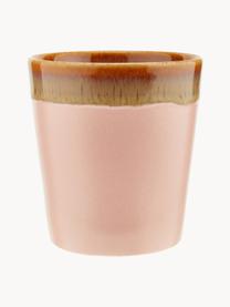 Handbemalte Keramik-Becher 70's mit reaktiver Glasur, 6er-Set, Keramik, Design 5, Ø 8 x H 8 cm, 180 ml