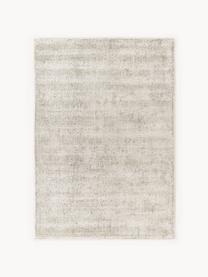 Tapis à poils ras tissé à la main Mansa, 56 % laine certifiée RWS, 44 % viscose, Beige, blanc crème, larg. 80 x long. 150 cm (taille XS)