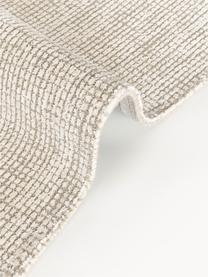 Handgeweven laagpolig vloerkleed Mansa, 56% wol, RWS-gecertificeerd, 44% viscose, Beige, crèmewit, B 80 x L 150 cm (maat XS)