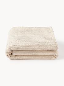 Couvre-lit en bouclette Thomassin, Tissu bouclette (95 % coton, 5 % polyester)

La bouclette est une matière qui se caractérise par sa texture aux courbes irrégulières. La surface caractéristique est créée par des boucles tissées de fils différents qui confèrent au tissu une structure unique. La structure bouclée a un effet à la fois isolant et moelleux, ce qui rend le tissu particulièrement douillet

Le matériau est certifié STANDARD 100 OEKO-TEX®, 4265CIT, CITEVE, Beige clair, larg. 230 x long. 250 cm (pour lits jusqu'à 180 x 200 cm)