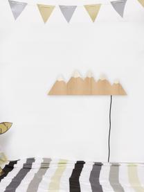 Applique a LED con spina Mountains, Lampada: compensato, rivestito, Marrone, crema, Larg. 50 x Alt. 16 cm