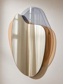 Rahmenloser Wandspiegel Melia, Spiegelfläche: Spiegelglas, Rückseite: Mitteldichte Holzfaserpla, Grau, Hellbraun, B 55 x H 71 cm
