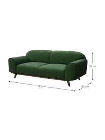 Sofa Nesbo (2-osobowa), Tapicerka: 100% poliester, Nogi: metal lakierowany, Ciemnozielony, S 193 x G 83 cm