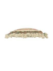 Cuscino con nappe e imbottitura Latina, Beige, multicolore, Larg. 45 x Lung. 45 cm