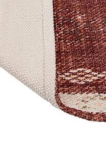 Runner in cotone con motivo etnico Tanger, 100% cotone, Terracotta, color crema, Larg. 50 x Lung. 150 cm