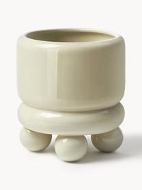 Jarrón de diseño Caria, Porcelana, Blanco mate, Ø 17 x Al 18 cm