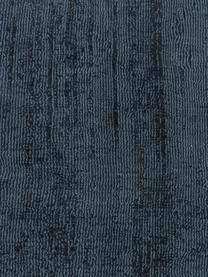 Handgeweven viscose vloerkleed Jane, Onderzijde: 100% katoen Het in dit pr, Donkerblauw, B 160 x L 230 cm (maat M)