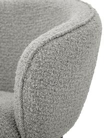 Chaise tissu bouclé gris Cortone, Blanc, gris, larg. 63 x prof. 60 cm