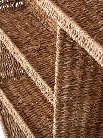 Rond rotan wandrek Bankuan, Bankuan-gras, rotan, gecoat metaal, Bruin, Ø 76 x D 14 cm